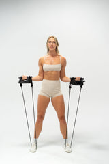 Person working out doing curls