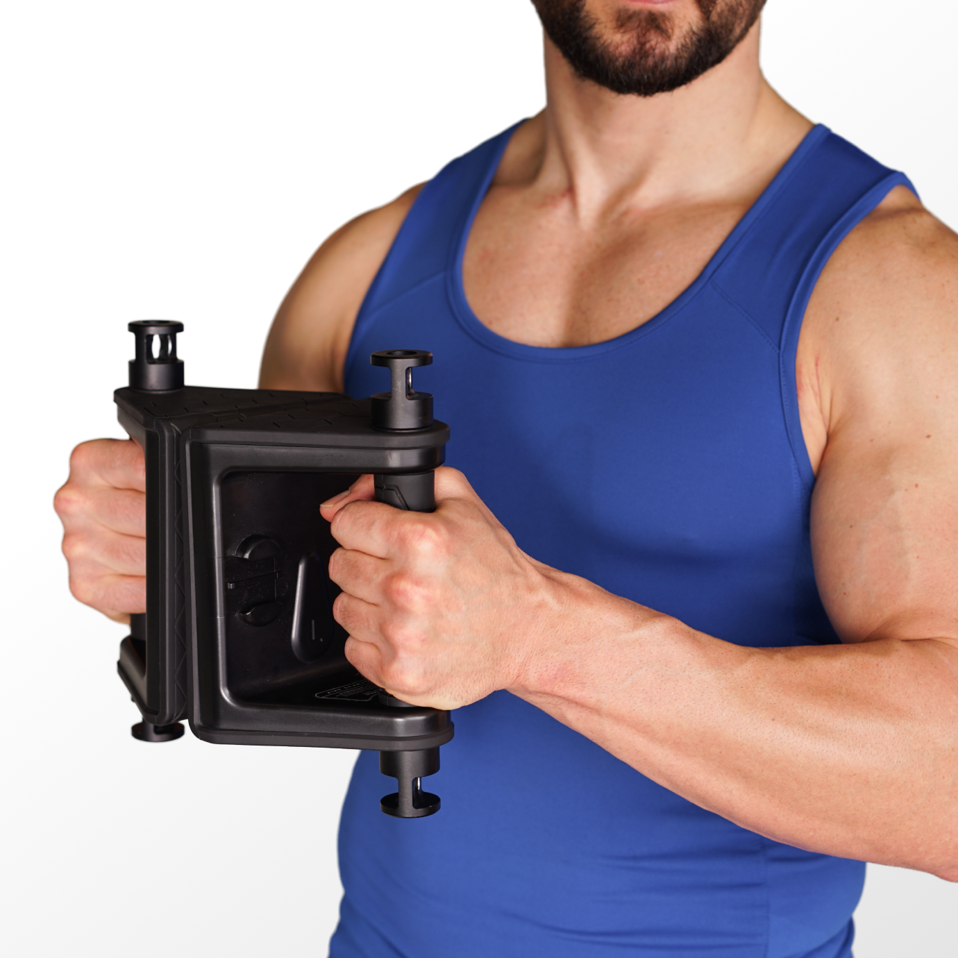 Close up of Olympus Grip being held by a man